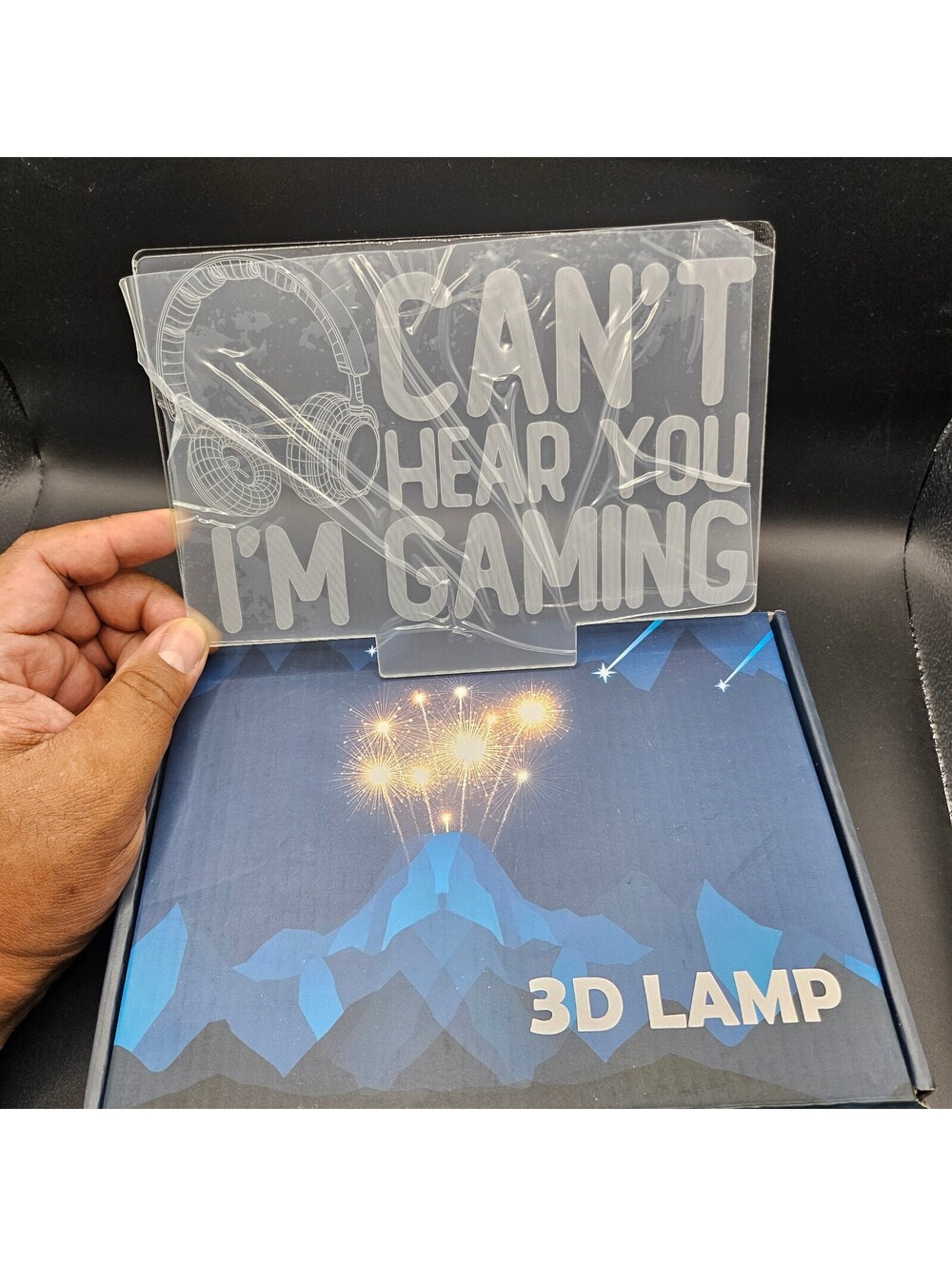 3D Desk Lamp - "Can't hear you, I'm Gaming"